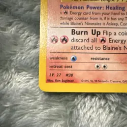 Pokemon Blaine's Ninetales Gym Challenge Rare 60HP 21/132 Card 2000 - NM - Image 5