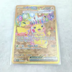 Pokemon TCG New Set Pikachu 247/191 Hyper Rare Gold Card Surging Sparks Full Art - Image 1