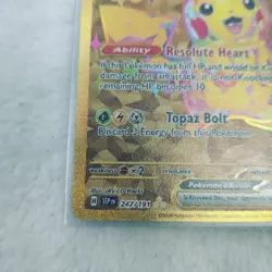 Pokemon TCG New Set Pikachu 247/191 Hyper Rare Gold Card Surging Sparks Full Art - Image 5