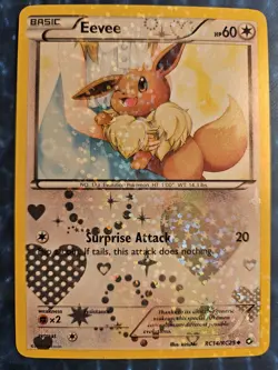 Pokemon Eevee Holo TCG Card RC14/RC25 Legendary Treasures Radiant Collection NM - Image 1