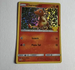 Sleeved Pokemon TCG - Charmander Card 9/25 Holo McDonalds 25th Anniversary Promo - Image 1