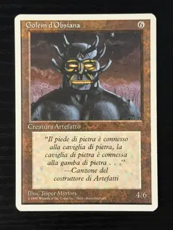 Magic MTG Italian Revised Obsianus Golem Artist Proof Near Mint Only 50 Exist! - Image 1