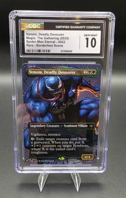 MTG Venom Deadly Devourer 0022 CGC Gem Mint 10 Borderless Scene Regular - Image 1