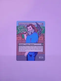Mtg Altered Art - Sakura Tribe Elder "Steve" Hand Painted Custom Art - Image 1