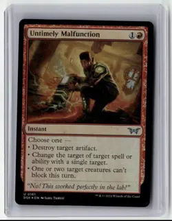 2024 MTG - Duskmourn: House of Horror - Untimely Malfunction Uncommon Foil - Image 1