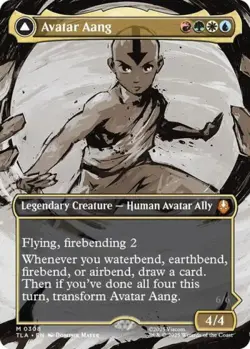 Avatar Aang (Borderless) -Foil Near Mint MTG Avatar: The Last Airbender - Image 1