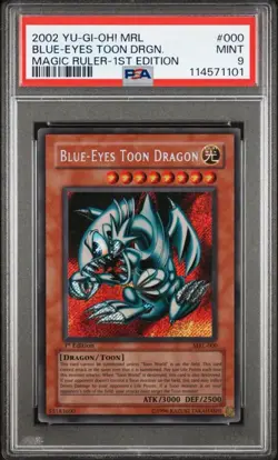 PSA 9 MINT Blue-Eyes Toon Dragon MRL-000 Secret Rare 1st Edition *1101 Yugioh - Image 1