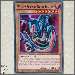 Wicked Serpent Night Dragon - ALIN-EN031 - Common 1st Edition Yugioh - Image 1