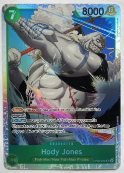 One Piece TCG - Hody Jones OP06-035 Super Rare Foil English NEAR MINT 2024 - Image 1