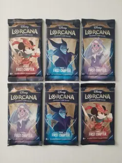 Disney Lorcana: The First Chapter Booster Packs - 6 Pack Lot Sealed - Image 1