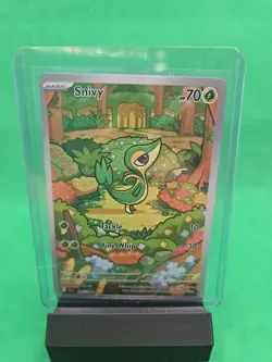 Pokemon TCG Snivy Illustration Holo Card 087/086 SV Black Bolt English Edition - Image 1