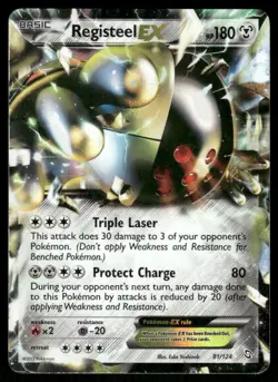 Pokemon Cards Registeel EX 81/124 Dragons Exalted Holo Rare EX LP - Image 1