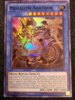 Yugioh! Megalith Aratron - IGAS-EN040 - Super Rare - 1st Edition Near Mint, Engl - Image 1