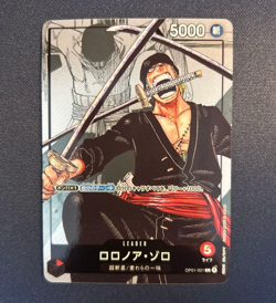 Roronoa Zoro L OP01-001 Parallel Japanese ONE PIECE Card Game 25th Edition NM - Image 1