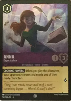 Anna, Eager Acolyte Cold Foil - Disney Lorcana, Shimmering Skies - Image 1