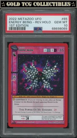 PSA 10 ⭐ MetaZoo Energy Being 65 Reverse Holo UFO 1st Edition Card - Image 1