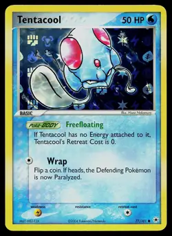 Pokemon Card - Tentacool Hidden Legends 77/101 Common Reverse Holo - Image 1