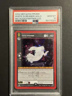 Metazoo White Screamer Exclusive LGS Promo Gold Full Holo Card PSA 10 GEM MINT - Image 1