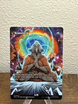 Brainstorm Borderless TMNT MTG Source Material PZA Magic Turtles - Image 1