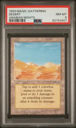 Desert (Mirage / Campfire) - Arabian Nights - NM to Mint - PSA 8. MTG in Store. - Image 1