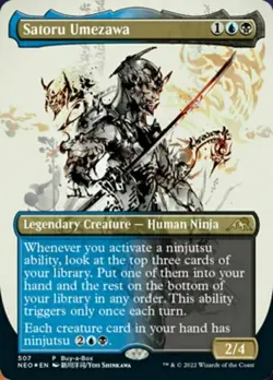 Satoru Umezawa Borderless Foil Buy-A-Box Promo NM, English MTG Unique & Misc Pro - Image 1