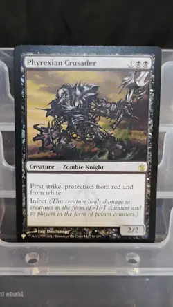 Magic: The Gathering Phyrexian Crusader Rare Black Creature Mirrodin Besieged - Image 1