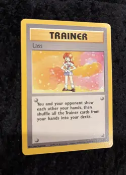 Lass 75/102 Base Set Rare Trainer Pokemon Card Vintage 1999 WOTC Unlimited NM - Image 3