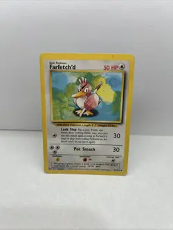Pokemon TCG Farfetch'd Card 027/102 Regular Base Set - Image 1