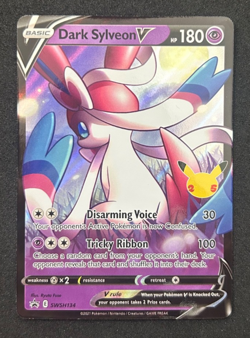 2021 POKEMON BLACK STAR PROMO CELEBRATIONS SWSH134 DARK SYLVEON V - NM - Image 1