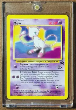 💎 Mew #8 Black Star NM/MT Promo Rare WOTC Pokemon Card Non Holo Vintage 🌀 - Image 1