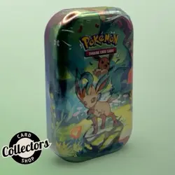 NEW Pokemon Prismatic Evolutions Mini Tin Leafeon Scarlet Violet Factory Sealed - Image 1