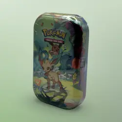 NEW Pokemon Prismatic Evolutions Mini Tin Leafeon Scarlet Violet Factory Sealed - Image 2