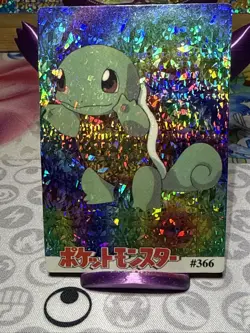 Pokemon Squirtle Vintage Pocket Monsters Vending HOLO Prism Sticker 1998 #366 - Image 1