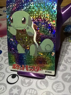 Pokemon Squirtle Vintage Pocket Monsters Vending HOLO Prism Sticker 1998 #366 - Image 3