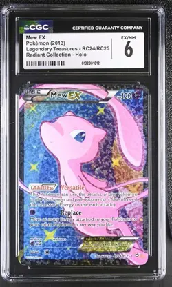 Pokemon English Mew EX RC24/RC25 2013 Legendary Treasures CGC 6 - Image 1