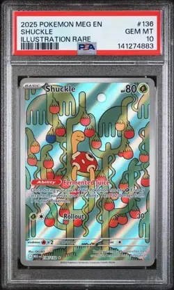 Pokemon 136/132 Shuckle Mega Evolution Illustration Rare PSA 10 GEM MINT - Image 1