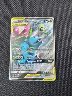 Pokemon TCG Celebi & Venusaur GX SM167 Promo TAG TEAM Near Mint Condition - Image 1