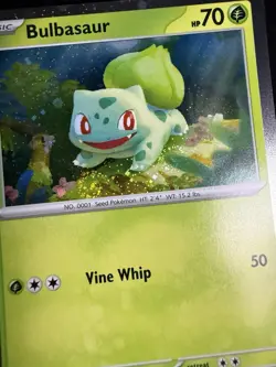 *DOUBLE SWIRL* Pokemon TCG Bulbasaur 151 Poster Collection Cosmos Promo SVP 046 - Image 2