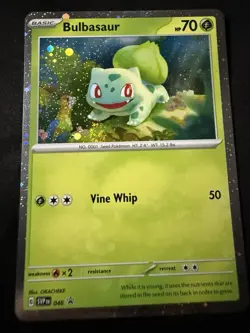 *DOUBLE SWIRL* Pokemon TCG Bulbasaur 151 Poster Collection Cosmos Promo SVP 046 - Image 3