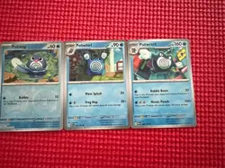 3 CardsPoliwag Poliwhirl Poliwrath Reverse Holo Set Pokemon 060 061 062/165 151 - Image 1