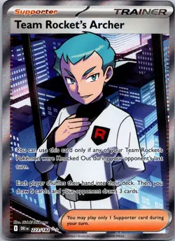 Team Rocket's Archer 223/182 - SV10: Destined Rivals Ultra Rare Pokemon TCG NM - Image 1