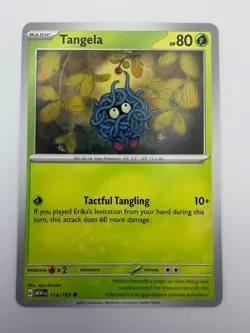 #114/165 Tangela Normal Common - Pokemon Scarlet & Violet 151 English NM - Image 1