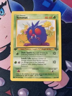 Pokemon TCG Venonat Jungle 63/64 Regular 1st Edition Common #1 - Image 1
