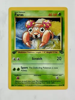 Paras 1999 Pokemon Game Jungle 1st Edition #59/64 * Light Play - Image 1