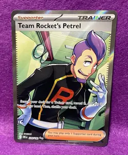 ⭐Team Rocket's Petrel 226/182 Destined Rivals Full Art Holo Pokemon TCG⭐ - Image 1