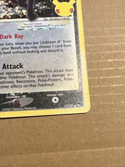 Pokemon Celebrations Umbreon Gold Star Classic Collection 17/17 Mint Condition - Image 3