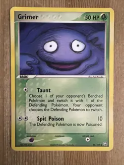 Pokemon TCG Grimer EX Team Rocket Returns 56/109 Regular Common HP - Image 1