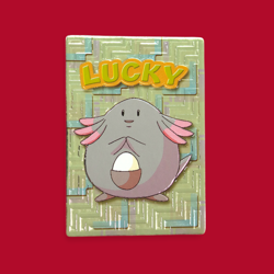 CHANSEY (LUCKY)--JAPANESE MEIJI EMBOSSED PROMO FOIL POKEMON CARD - Image 1