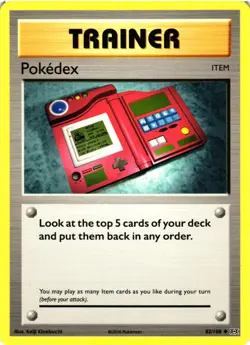 Pokemon TCG XY Evolutions Pokedex Uncommon Trainer Card 82/108 LP - Image 1