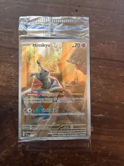 Mimikyu Paldean Fates Promo SVP EN 075 ETB Pokemon Card TCG 2024 - Image 1